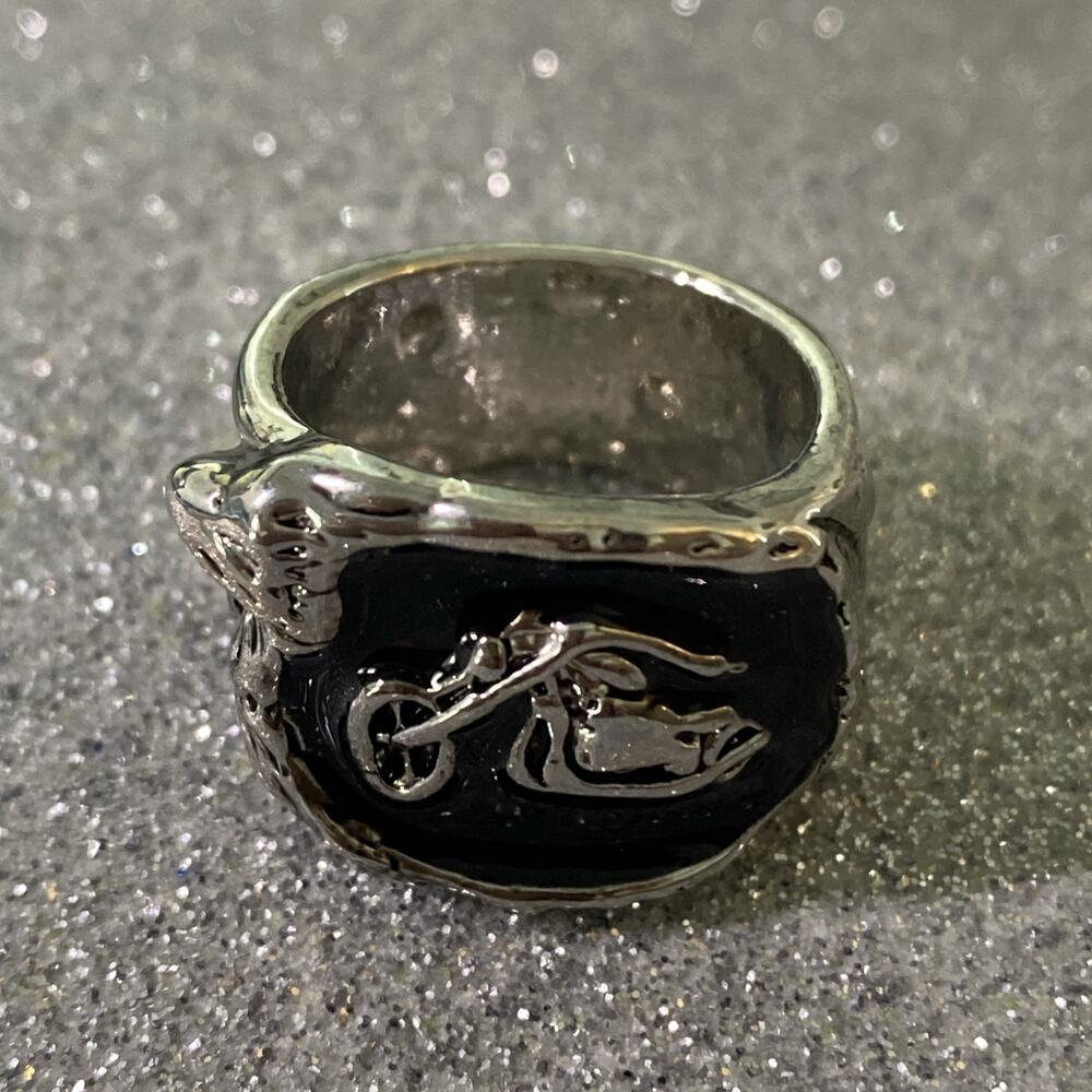 Star Eagle Motorcycle Pattern Ring Stainless Steel Biker Punk Rock Ring size 12